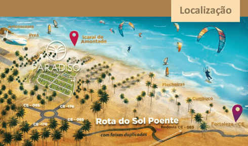 Mapa de localização do Paradiso